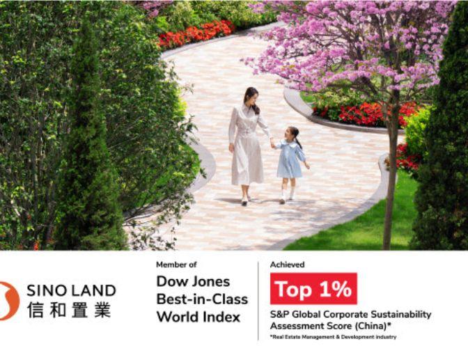 Sino Land Recognised Among Top 1%  in China Real Estate Development Sector for ESG Performance